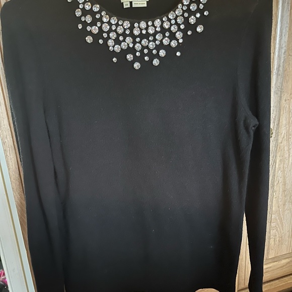 Kate spade NWOT Gorgeous embellished black sweater. Very classy and elegant - Picture 3 of 5